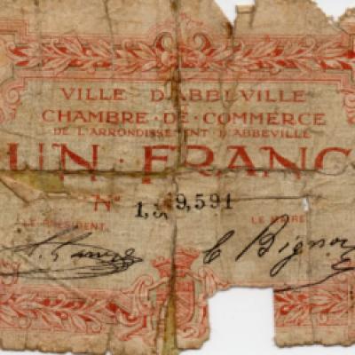 Abbeville 1 Franc note
