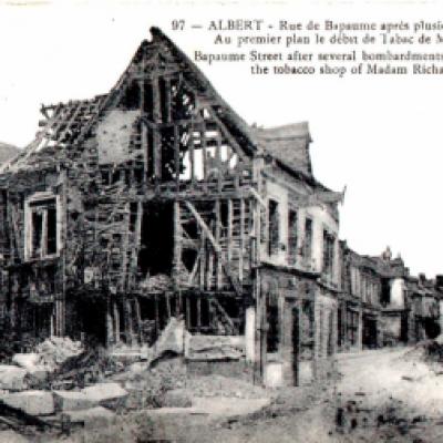 Albert Rue de Baupame after several bombardments
